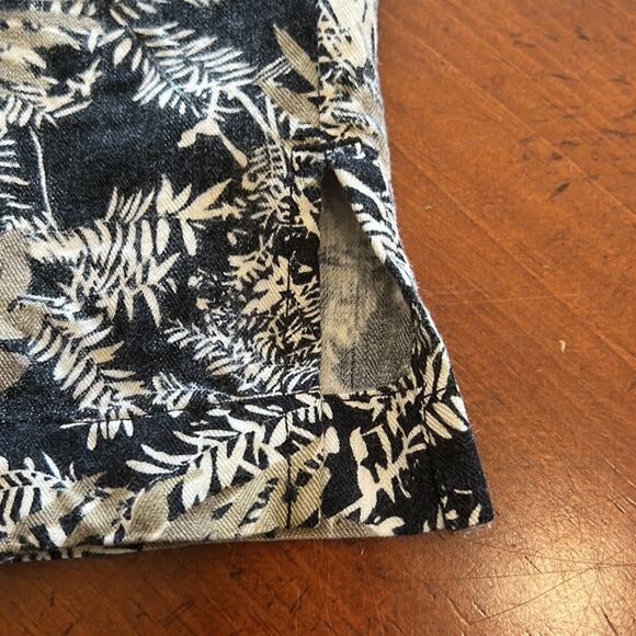 Havana Jacks Cafe Black Tropical Print Shirt Mens Size Medium Button Front - Picture 5 of 9